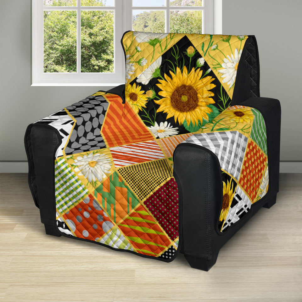 Sunflower Pattern Recliner Cover Protector