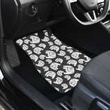 English Bulldog Pattern Print Design 02 Front and Back Car Mats