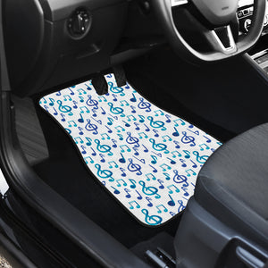 Music Notes Pattern Print Design 03 Front Car Mats