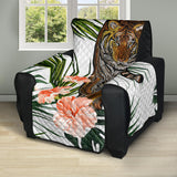 Bengal Tiger Hibicus Pattern Recliner Cover Protector