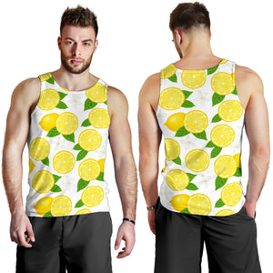 Lemon Flower Pattern Men Tank Top