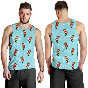 Otter Heart Pattern Men Tank Top