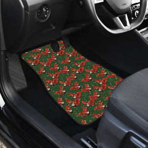 Squirrel Pattern Print Design 03 Front Car Mats