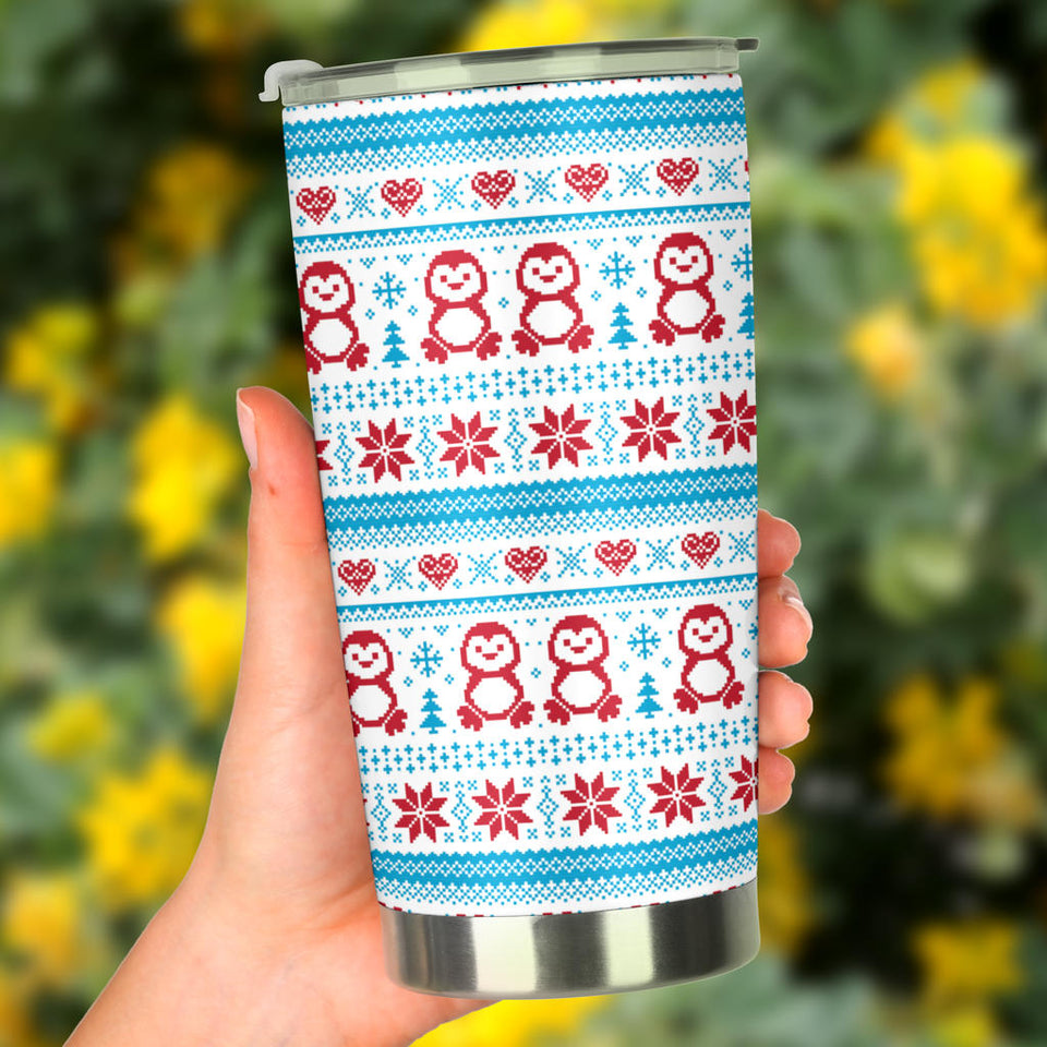 Penguin Sweater Printed Pattern Tumbler