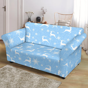 Snowflake Deer Pattern Loveseat Couch Slipcover