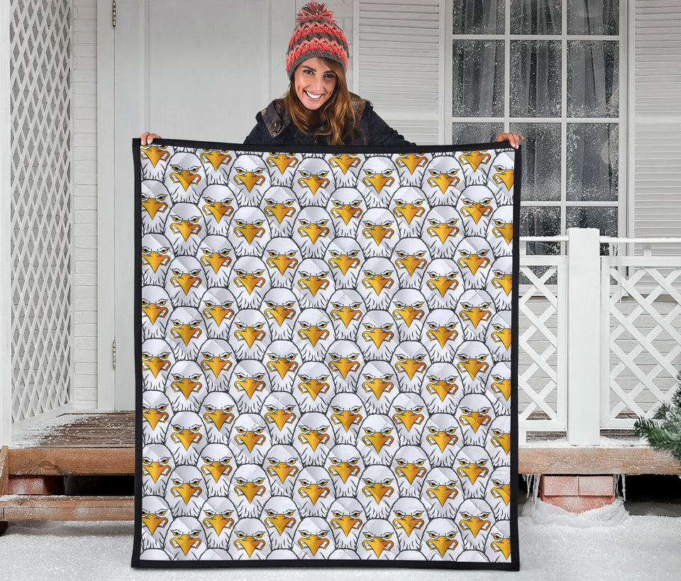 Eagle Pattern Print Design 05 Premium Quilt