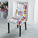 Surfboard Pattern Print Design 02 Dining Chair Slipcover