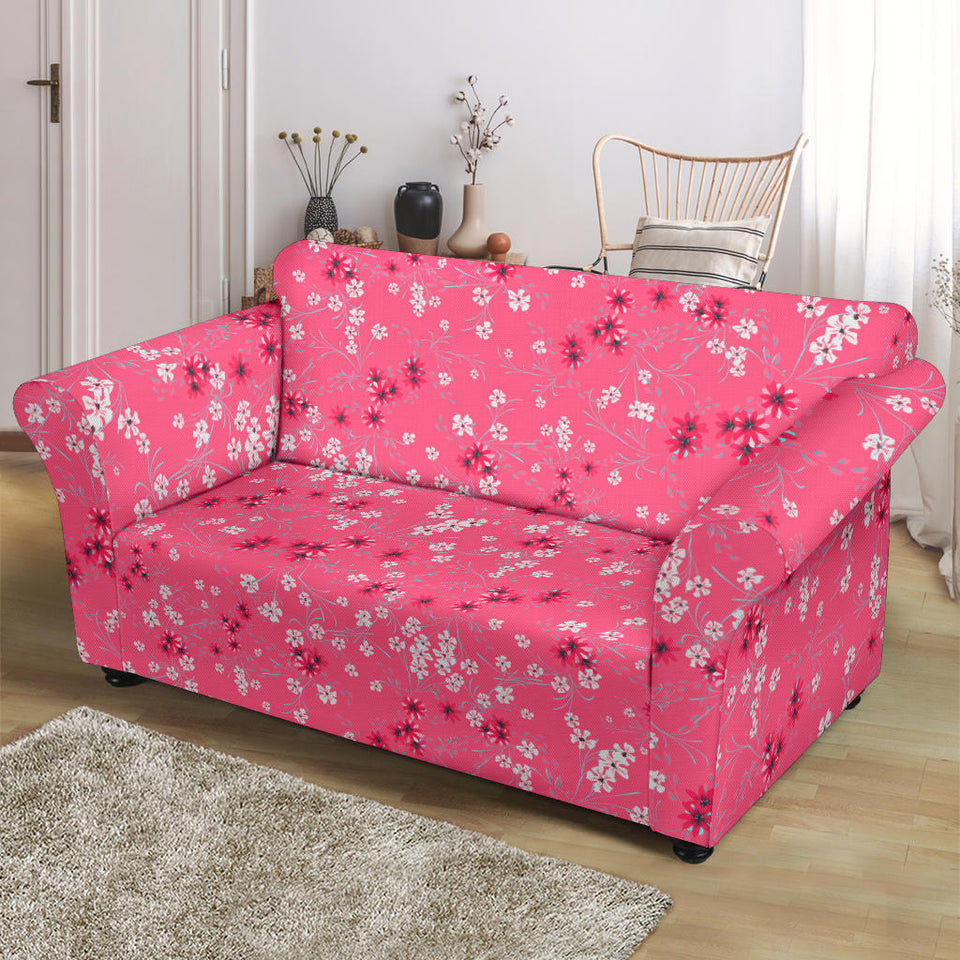 Sakura Pattern Background Loveseat Couch Slipcover