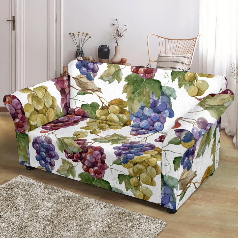 Grape Pattern Loveseat Couch Slipcover