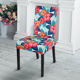 Hibiscus Pattern Print Design 05 Dining Chair Slipcover