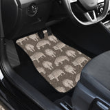 Hippopotamus Pattern Print Design 04 Front and Back Car Mats