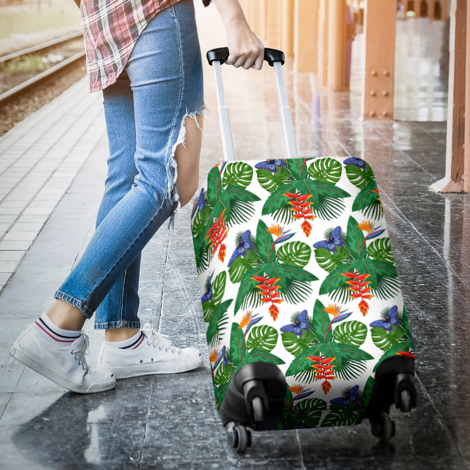 Heliconia Butterfly Leaves Pattern Luggage Covers