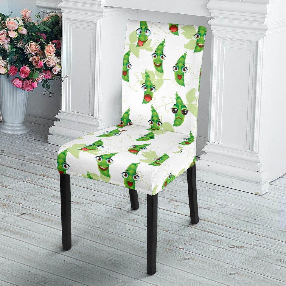 Green Peas Pattern Print Design 04 Dining Chair Slipcover