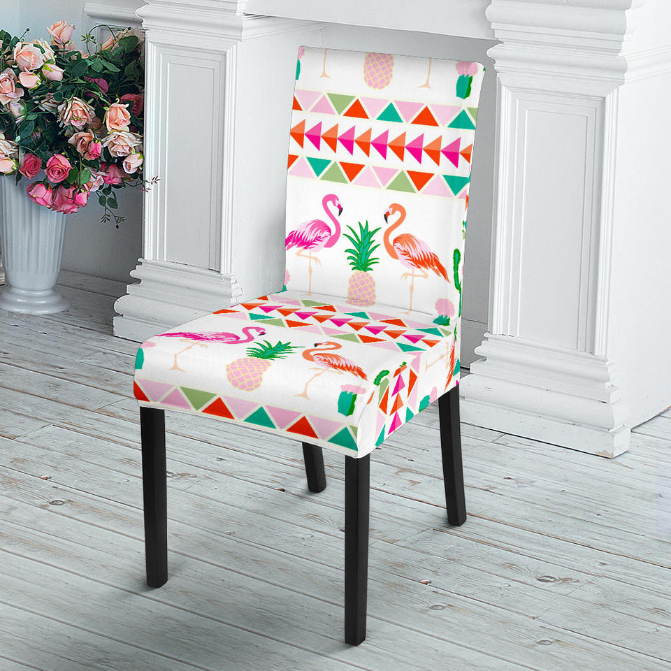 Flamingo Pattern Dining Chair Slipcover