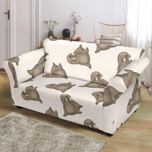 Sea Lion Pattern Loveseat Couch Slipcover