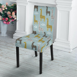 Giraffe Pattern Print Design 03 Dining Chair Slipcover