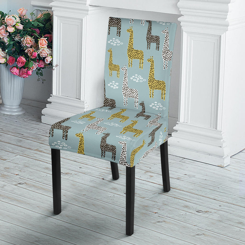 Giraffe Pattern Print Design 03 Dining Chair Slipcover