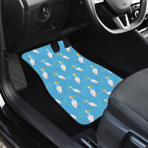 Pelican Pattern Print Design 02 Front and Back Car Mats