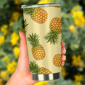 Pineapple Pattern Pokka Dot Background Tumbler