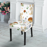 Mushroom Pattern Theme Dining Chair Slipcover