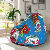 Suger Skull Rose Pattern Bean Bag Cover