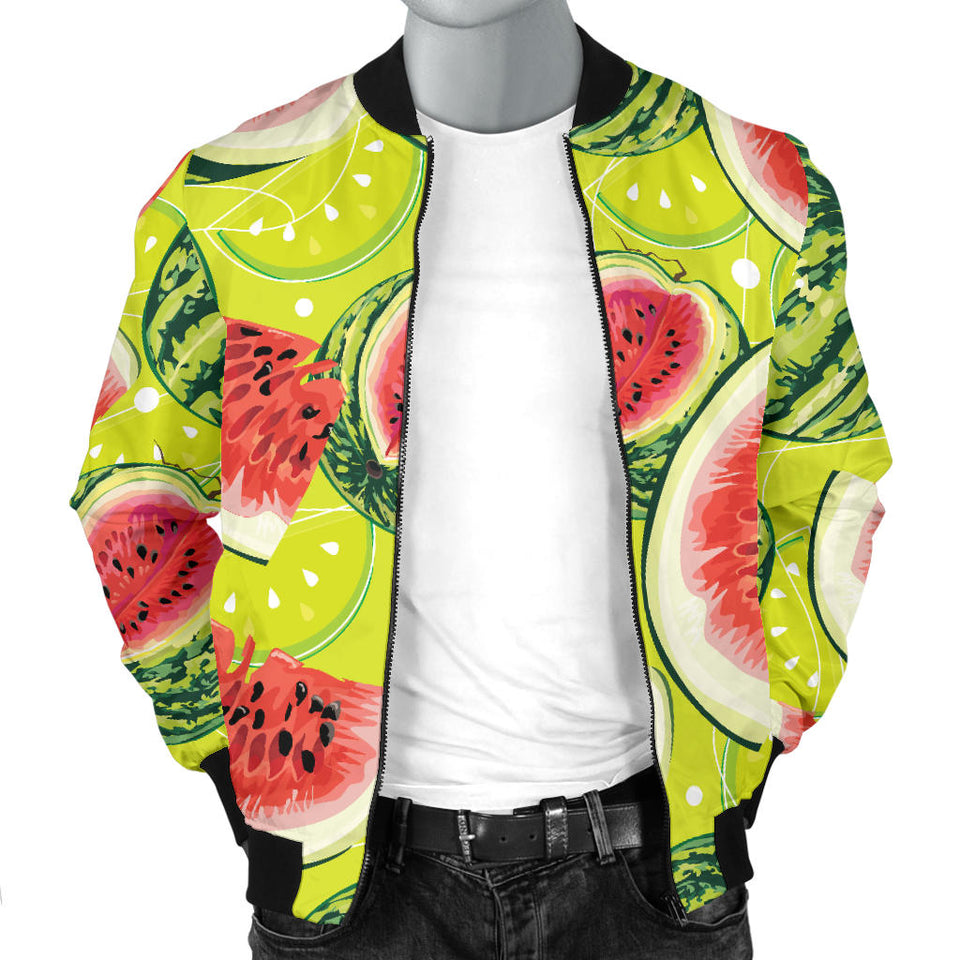 Watermelon Theme Pattern Men Bomber Jacket