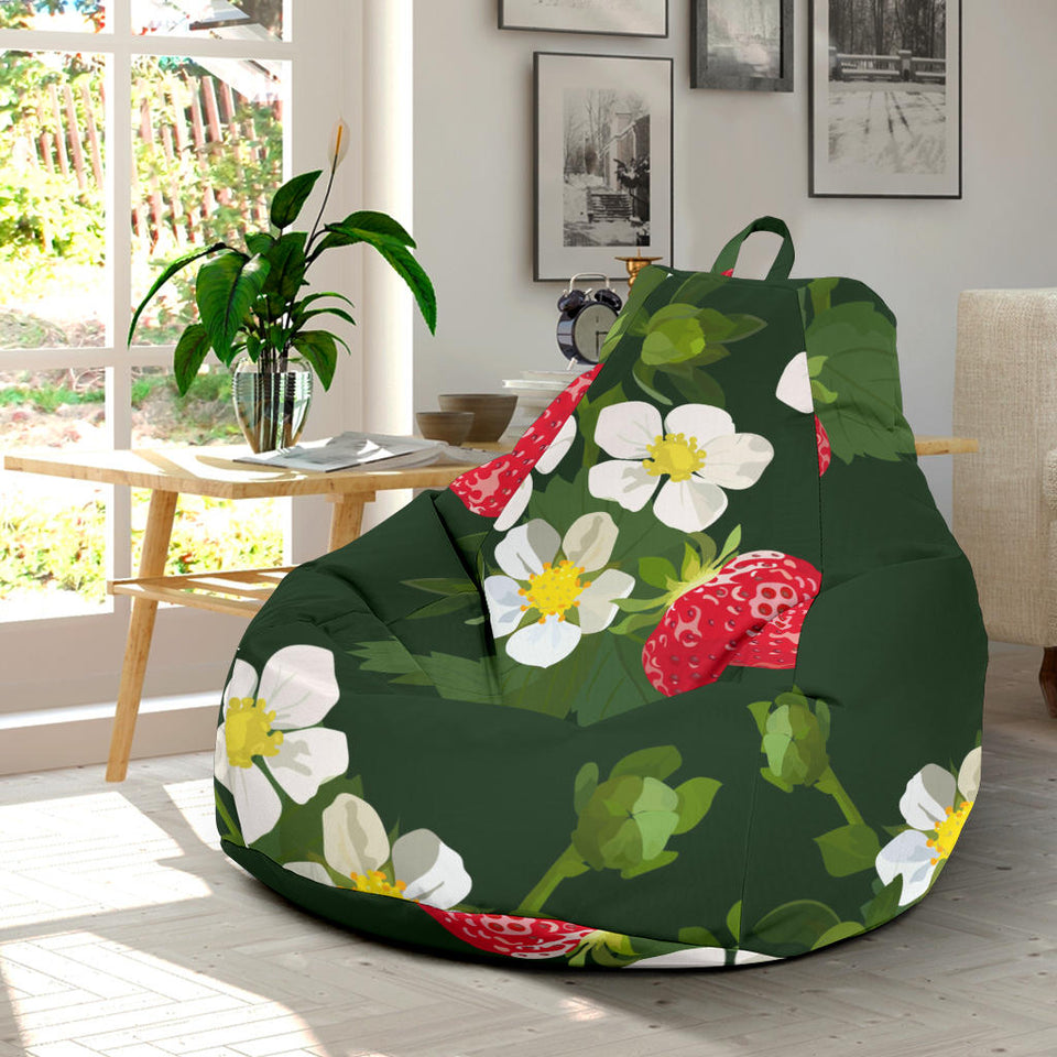 Strawberry Pattern Background Bean Bag Cover