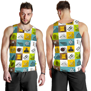 Ninja Weapon Set Pattern Men Tank Top