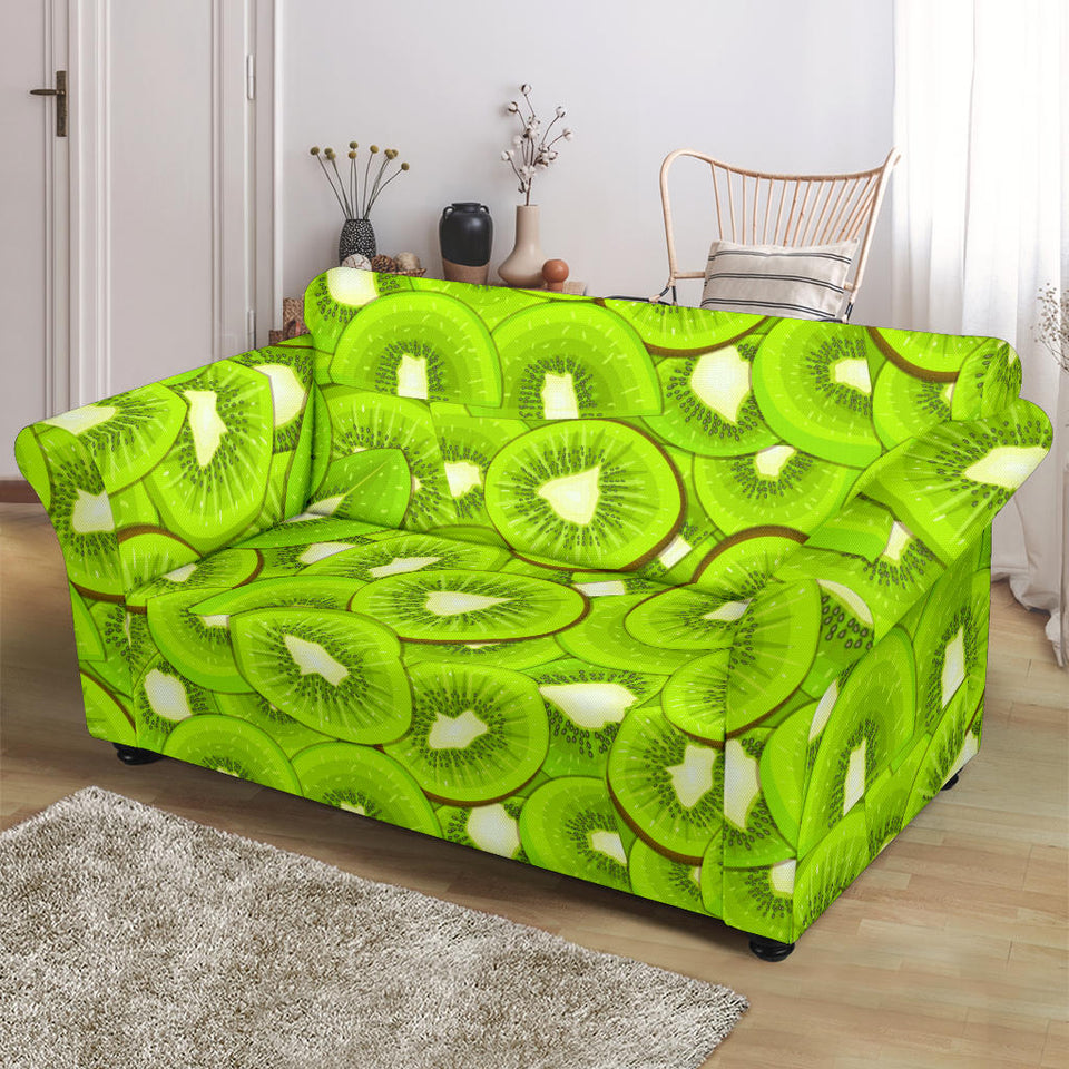 Sliced Kiwi Pattern Loveseat Couch Slipcover