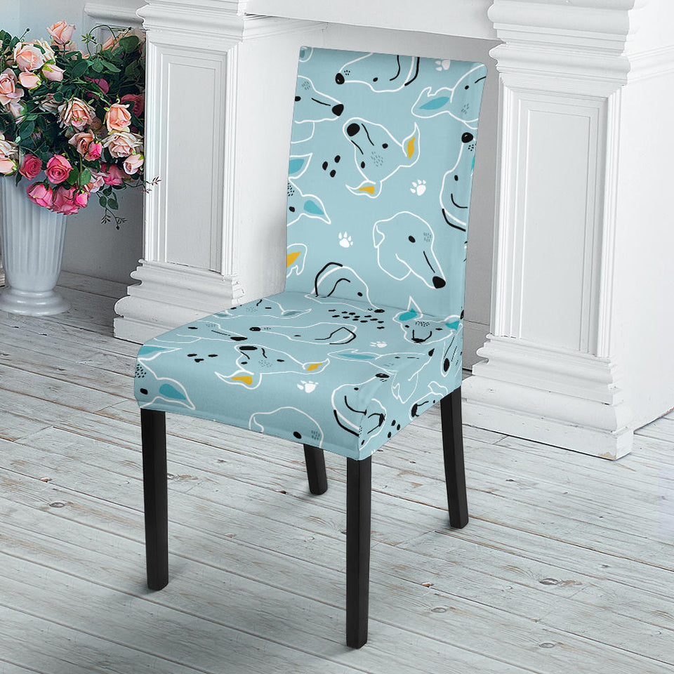 Greyhound Pattern Print Design 03 Dining Chair Slipcover