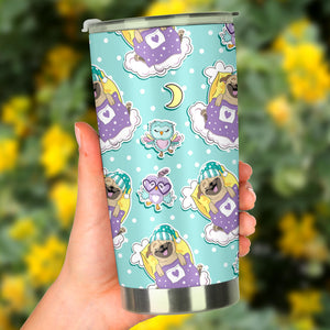 Pug Sweet Dream Pattern Tumbler