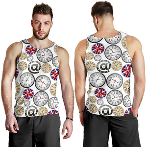 Wall Clock UK Pattern Men Tank Top