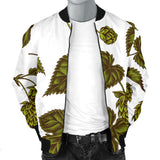 Hop Leaves Pattern Men Bomber Jacket