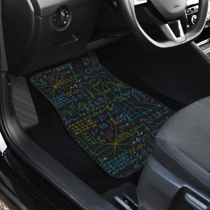 Math Pattern Print Design 04 Front and Back Car Mats