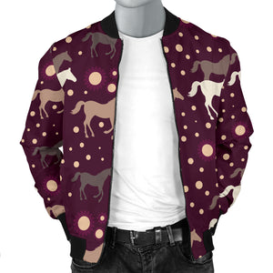 Horse Pattern Background Men Bomber Jacket