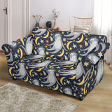 Sloth Astronaut Pattern Loveseat Couch Slipcover