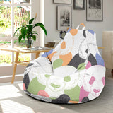 Colorful Panda Pattern Bean Bag Cover