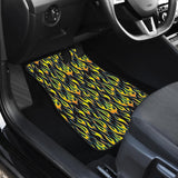 Flame Fire Pattern Background Front Car Mats