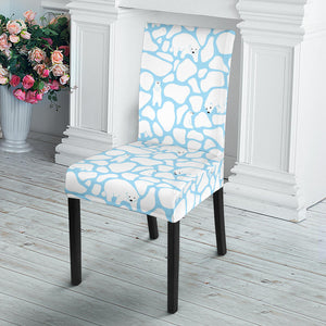Polar Bear Ice Pattern Dining Chair Slipcover