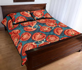 Tomato Pattern Background Quilt Bed Set