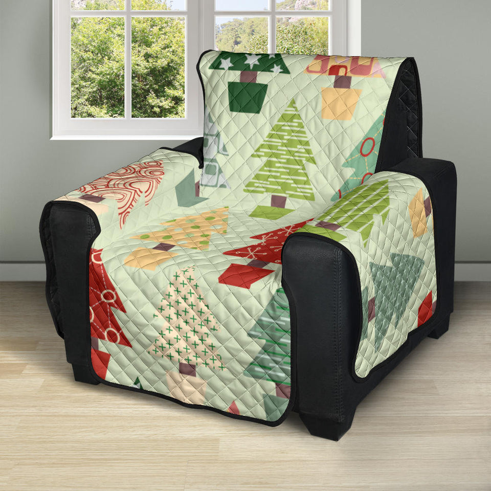 Christmas Tree Pattern Backgroind Recliner Cover Protector