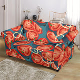 Tomato Pattern Background Loveseat Couch Slipcover