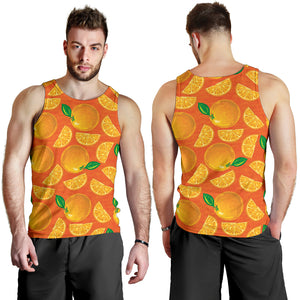 Orange Pattern background Men Tank Top