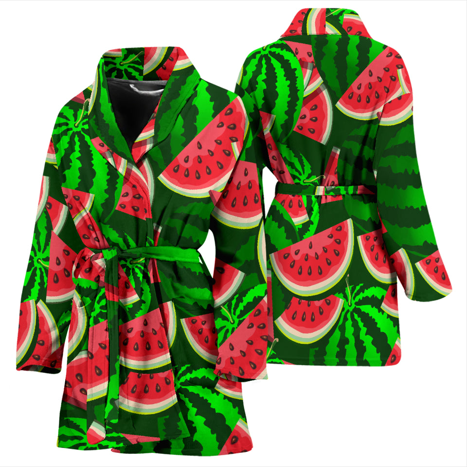 Watermelon Pattern Theme Women Bathrobe
