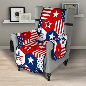 USA Star Hexagon Pattern Chair Cover Protector