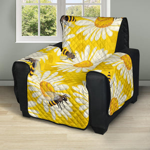 Bee Daisy Pattern Recliner Cover Protector