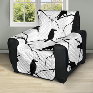 Crow Pattern Background Recliner Cover Protector