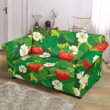 Strawberry Leaves Pattern Loveseat Couch Slipcover