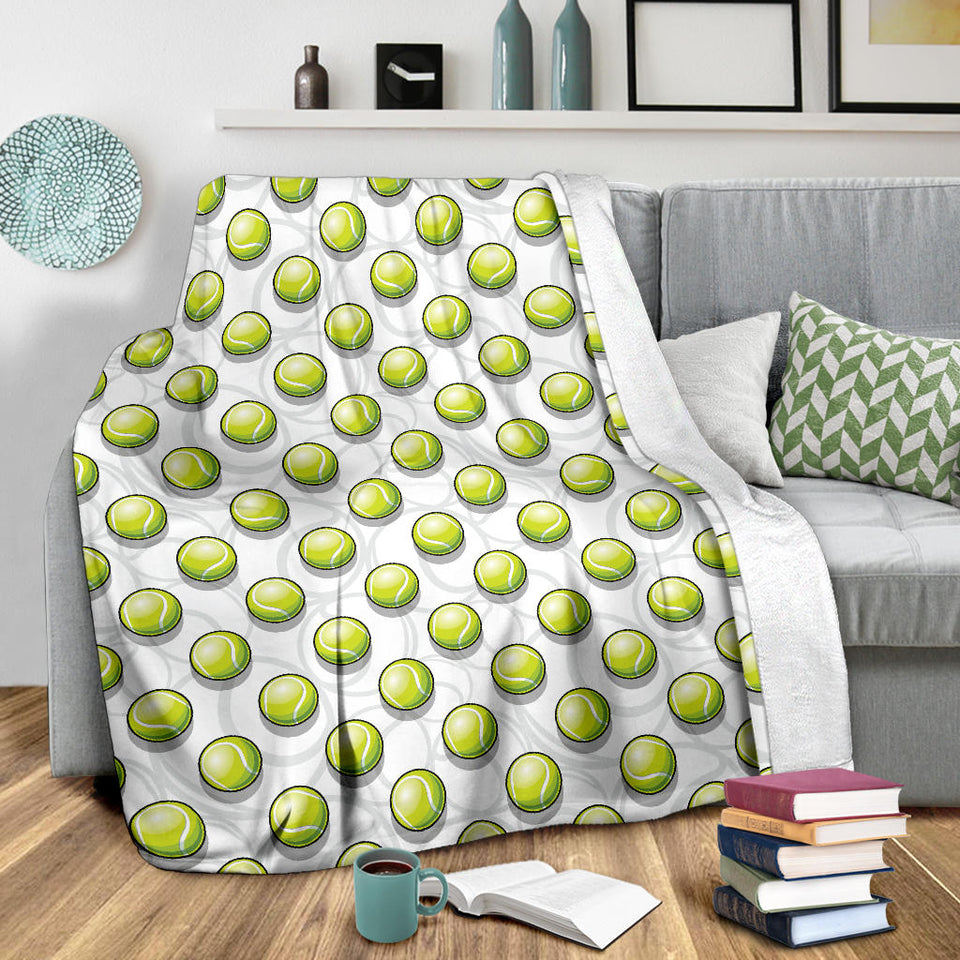 Tennis Pattern Print Design 05 Premium Blanket