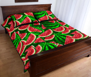 Watermelon Pattern Theme Quilt Bed Set